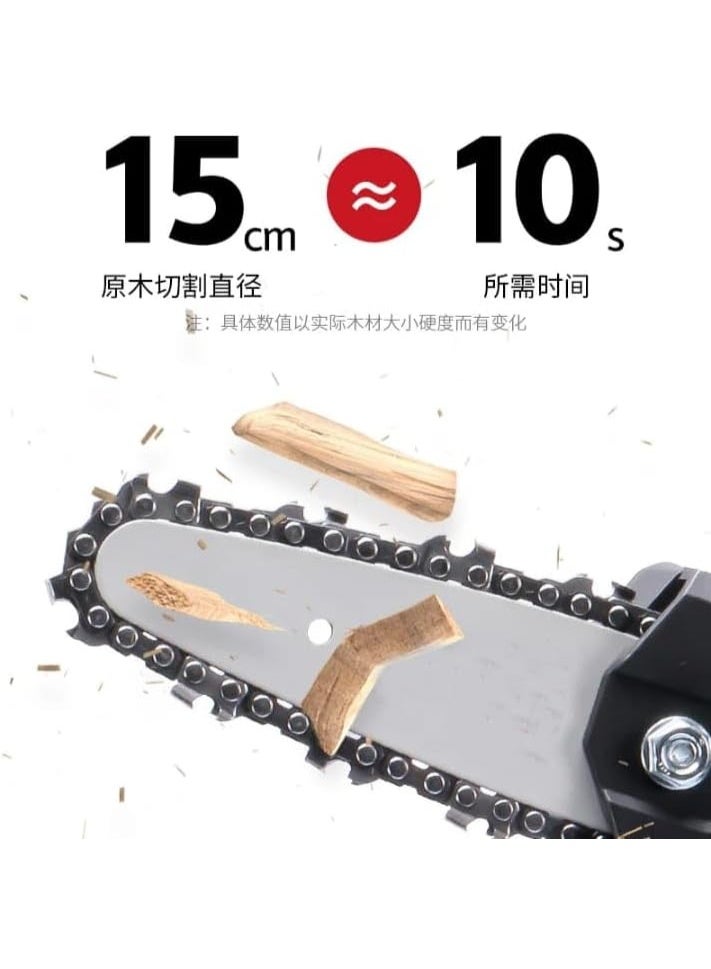 منشار كهربائي صغير 24 فولت مع بطارية قابلة لإعادة الشحن، منشار تقليم محمول خفيف الوزن لقطع فروع الأشجار والخشب مع سلسلة ومجموعة أدوات للاستخدام في المنزل والحديقة والمزرعة - Image 2